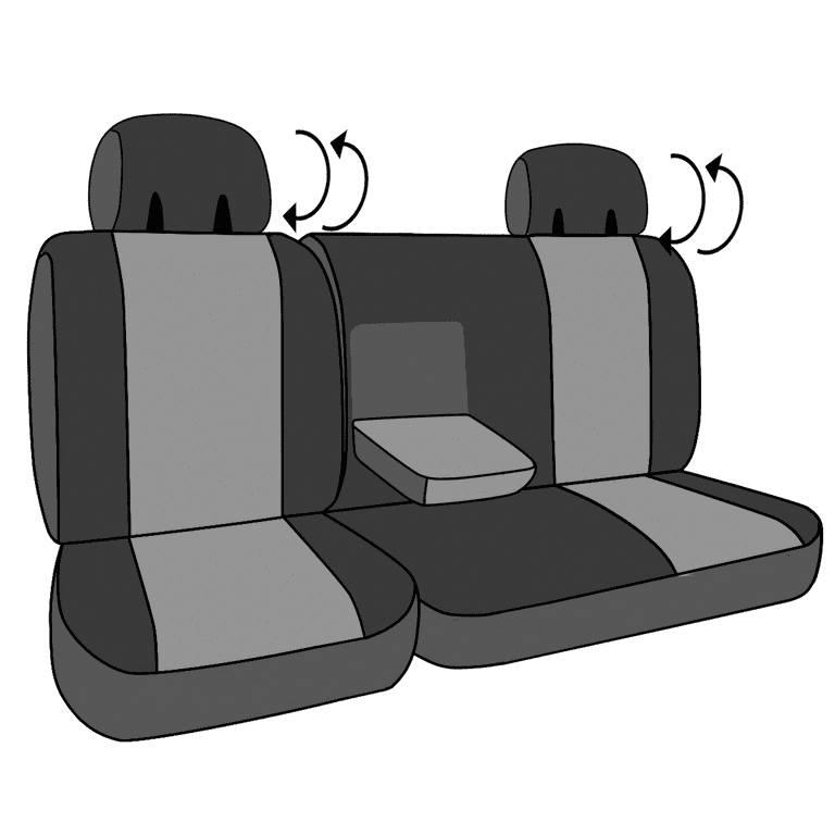 Caltrend rear split bench faux leather seat covers for