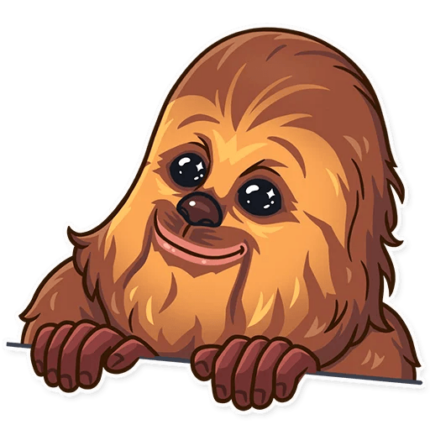 Star wars chewbacca cartoon stickers archives