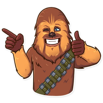 Star wars chewbacca cartoon stickers archives