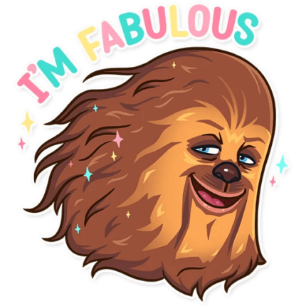 Star wars chewbacca cartoon stickers archives