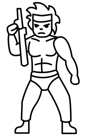 Chibi rambo coloring page free printable coloring pages