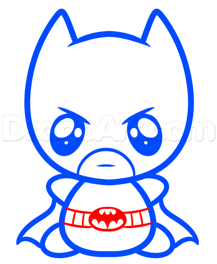 How to draw kawaii batman step by step dc ics ics free online drawing tutorial added by dawn decemberâ kawaii drawings batman drawing guided drawing