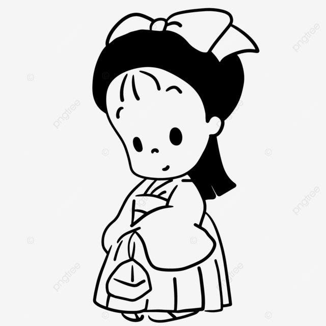 Girl student cartoon doodle kawaii anime coloring page cute illustration drawing clip art character chibi vector student drawing cartoon drawing doodle drawing png and vector with transparent background for free download