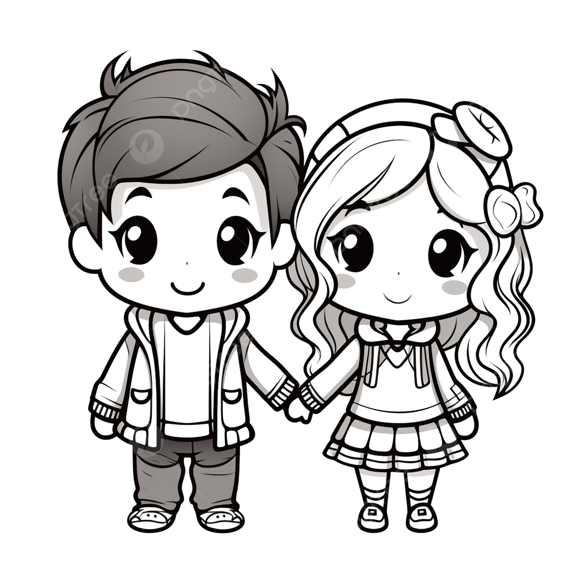 Cartoon couple doodle kawaii anime coloring page cute illustration drawing clip art character chibi manga ic car drawing anime drawing cartoon drawing png transparent image and clipart for free download