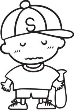 Boy cartoon doodle kawaii anime coloring page cute illustration drawing clip art character chibi manga ic vector