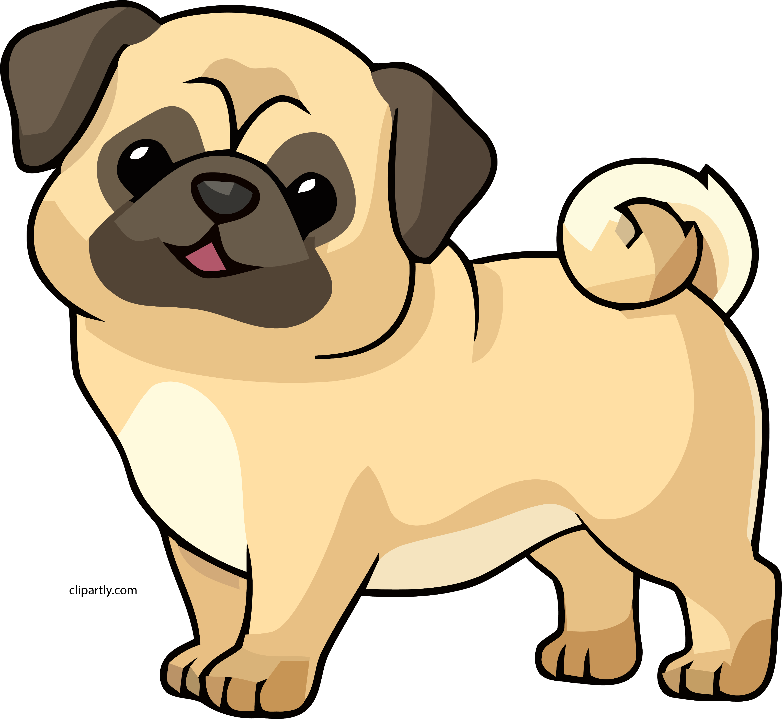Navajowhite color dog cute chibi clipart