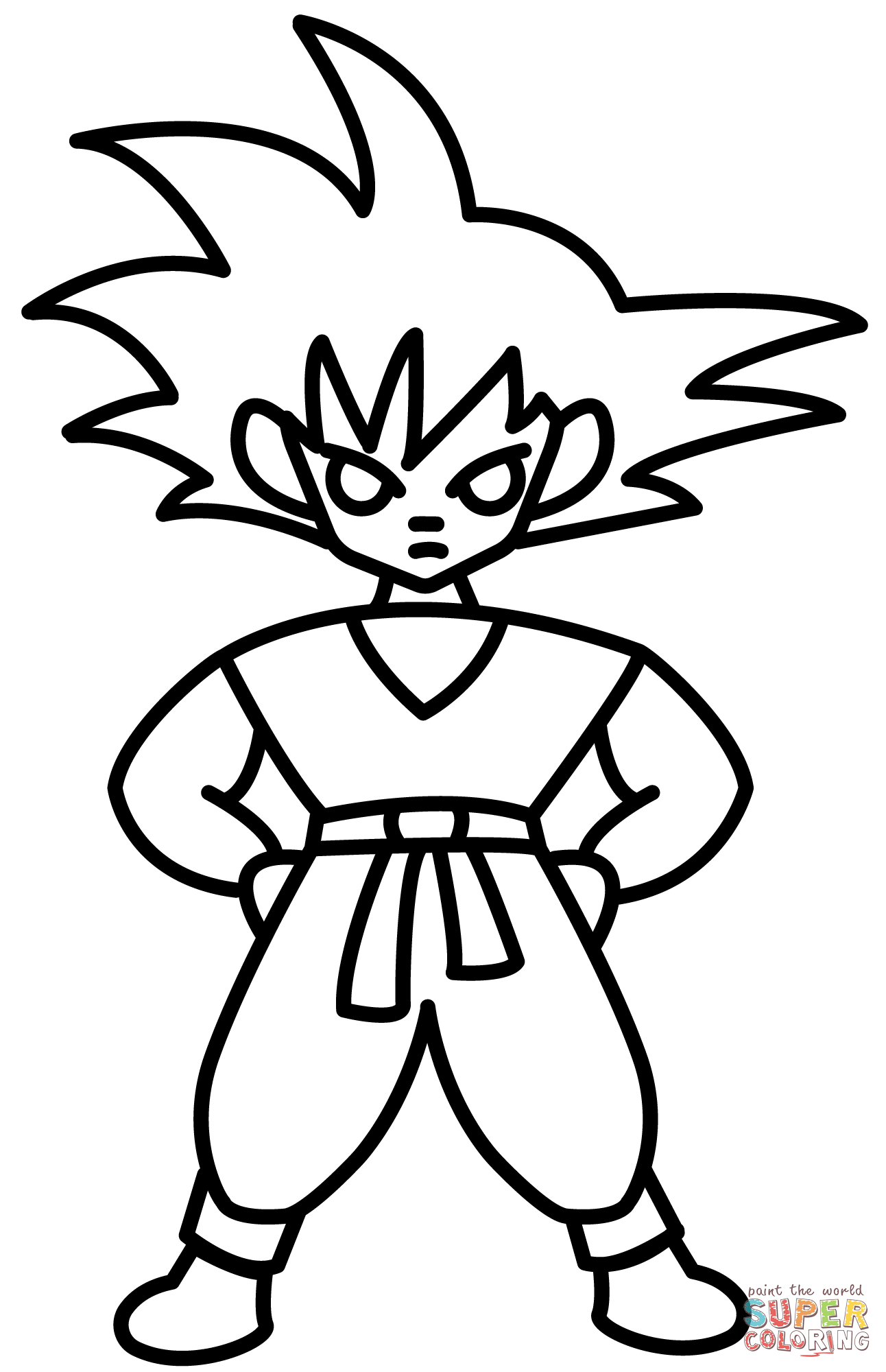 Chibi goku coloring page free printable coloring pages