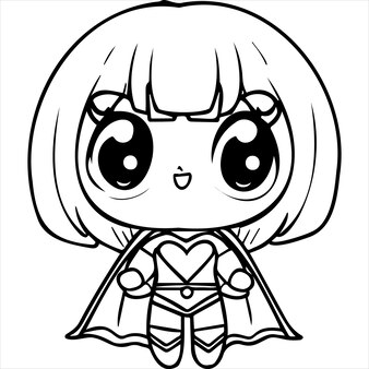 Page anime chibi coloring images