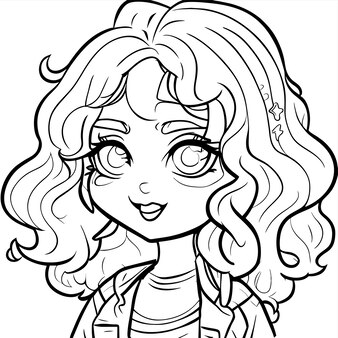 Page chibi girls coloring page images