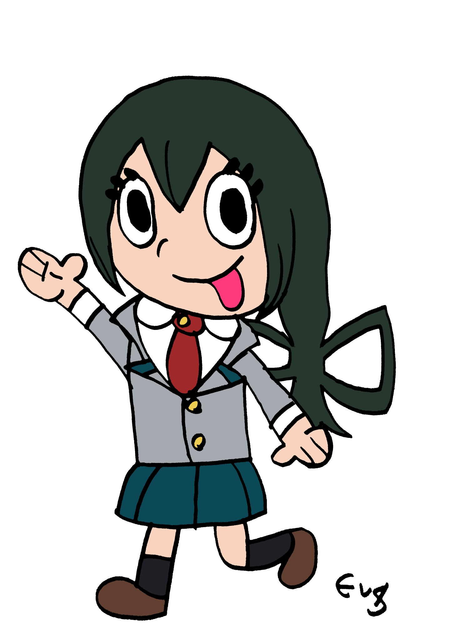 My drawing of tsuyufroppy in the amazing world of gumball style swap pt