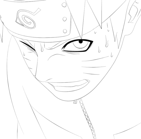 Naruto coloring page free printable coloring pages
