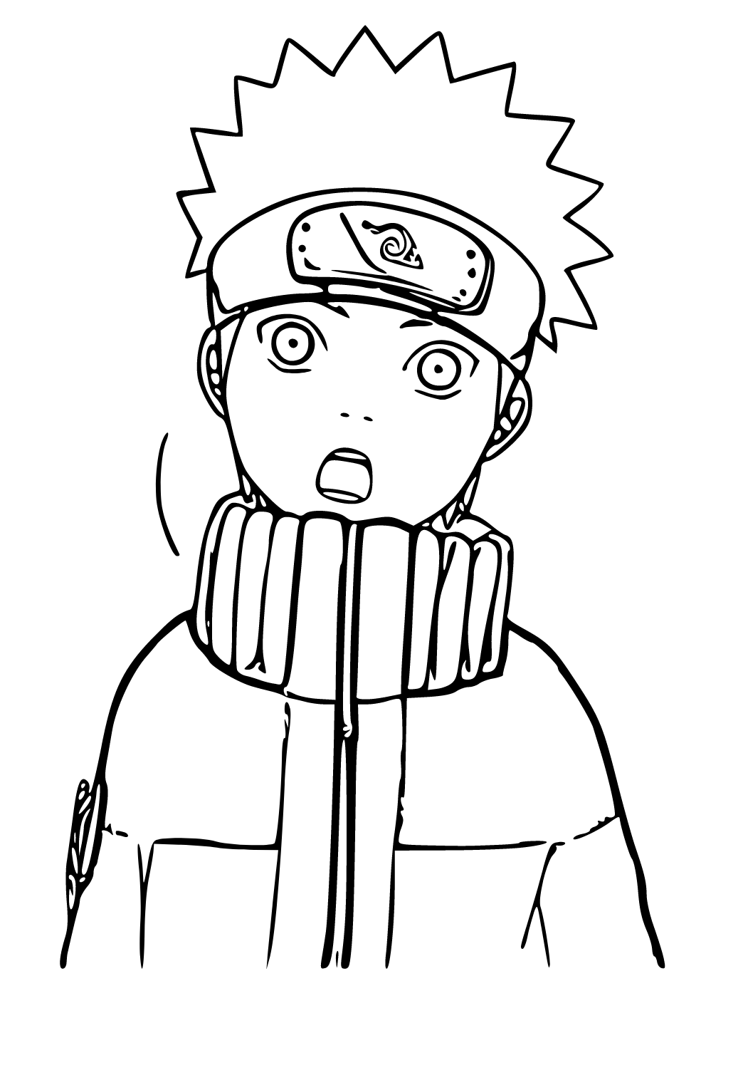 Free printable naruto surprise coloring page sheet and picture for adults and kids girls and boys