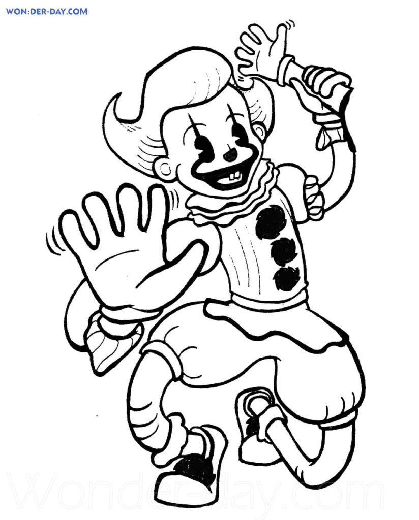 Cute chibi pennywise coloring page