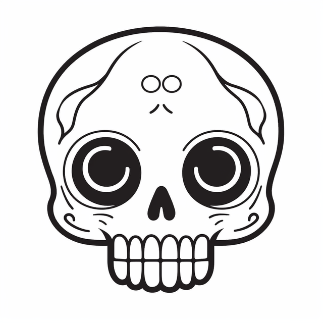 Skull cartoon coloring page png transparent images free download vector files