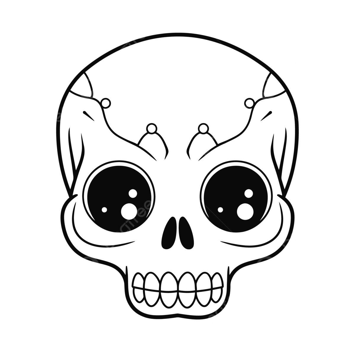 Print these free coloring pages of skulls outline sketch drawing vector skull drawing wing drawing ring drawing png and vector with transparent background for free download