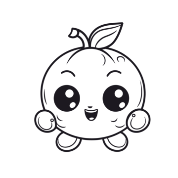 Kawaii fruit coloring pages outline sketch drawing vector kawaii drawing fruit drawing wing drawing png and vector with transparent background for free download