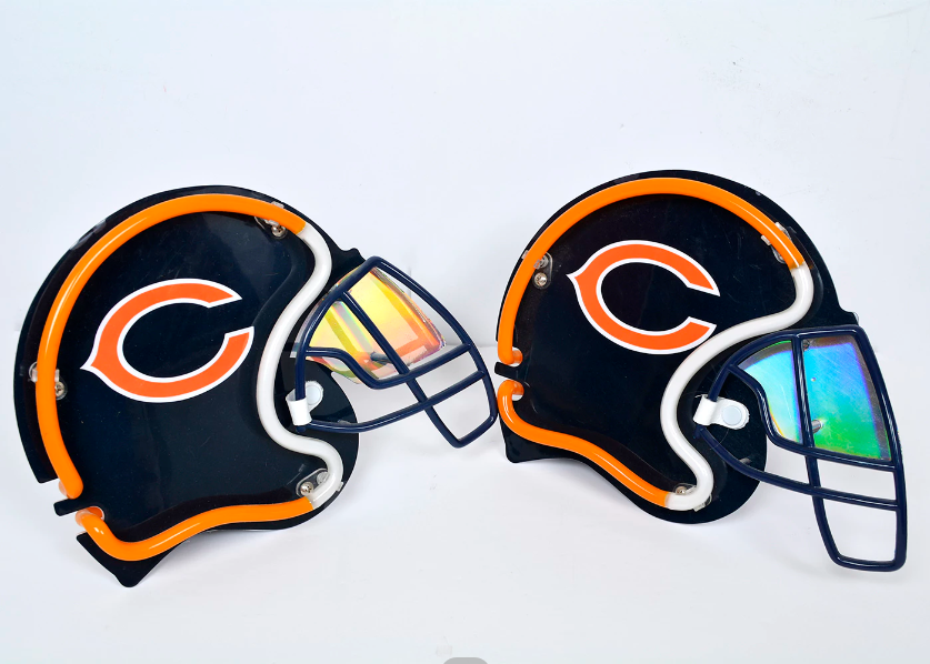 Chicago bears neon lighted helmet set â just gorgeous studio authentic bags only