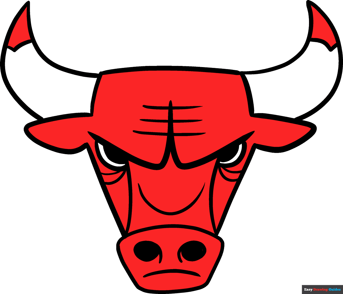 How to draw the chicago bulls logo