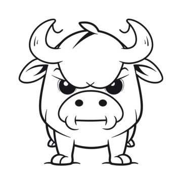An image of an angry bull coloring page outline sketch drawing vector danger drawing danger outline danger sketch png and vector with transparent background for free download