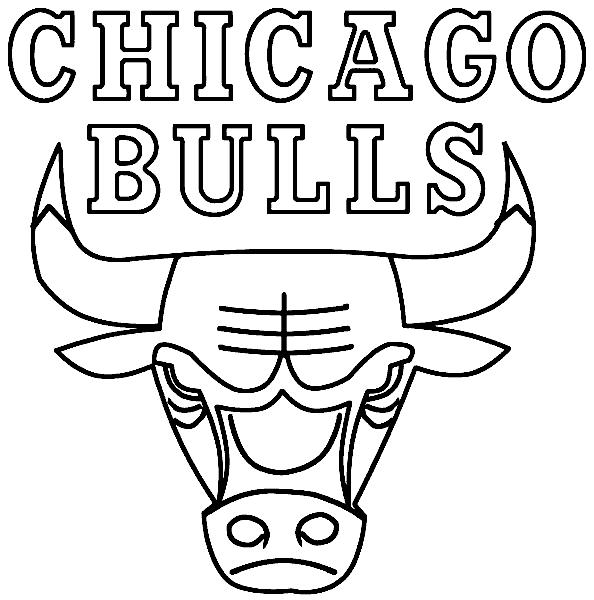 Coloring page logo chicago bulls â