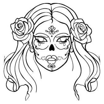 Page girl face tattoo sketch images