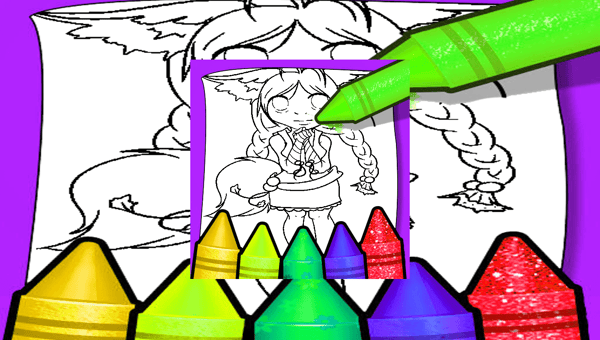 Anime fox girl cute coloring pages ðï play now on
