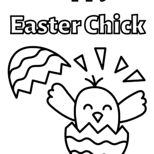 Easter chick coloring pages printable for free download