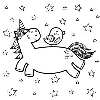 Page unicorn coloring book images