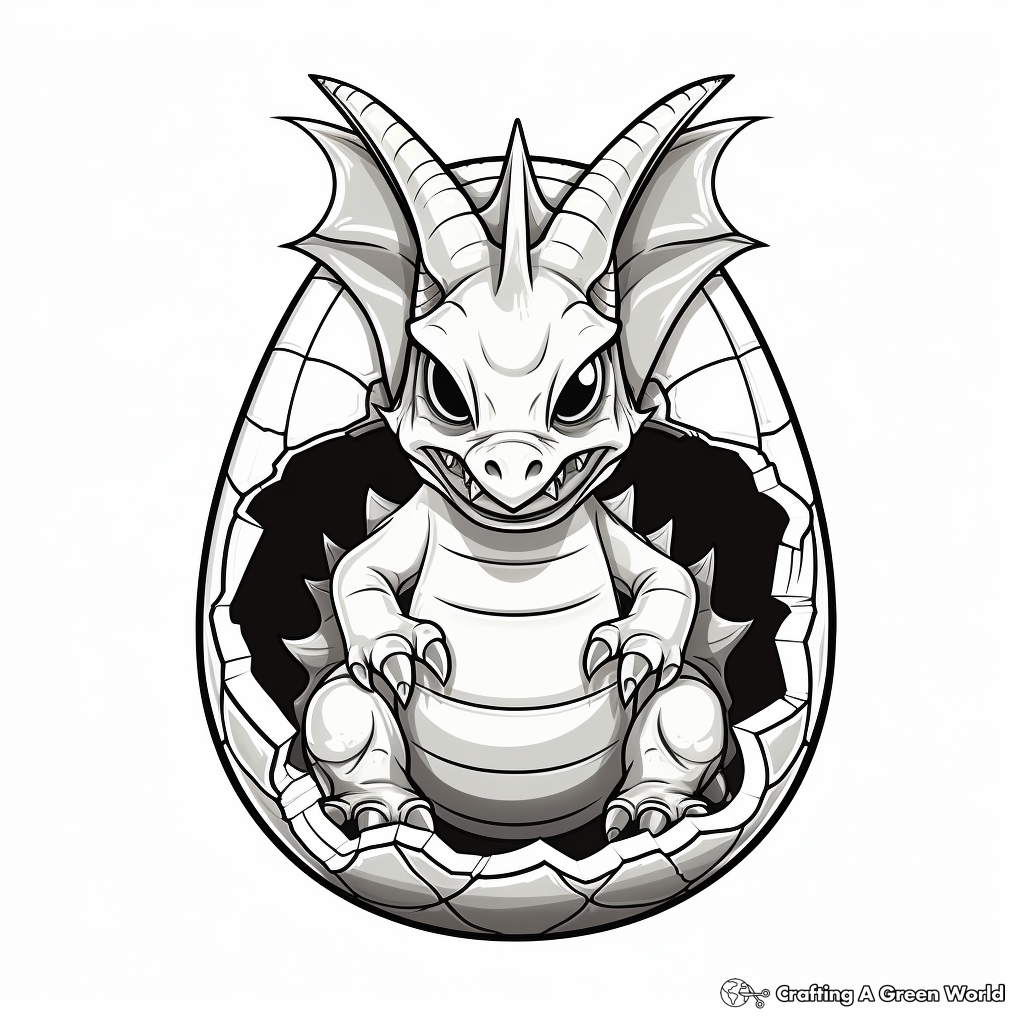 Dinosaur egg coloring pages