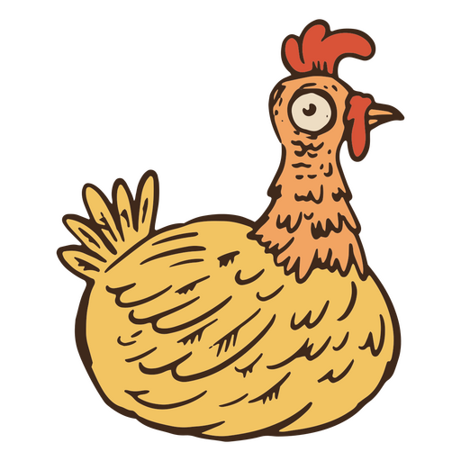 Day of the dead chicken color stroke png svg design for t