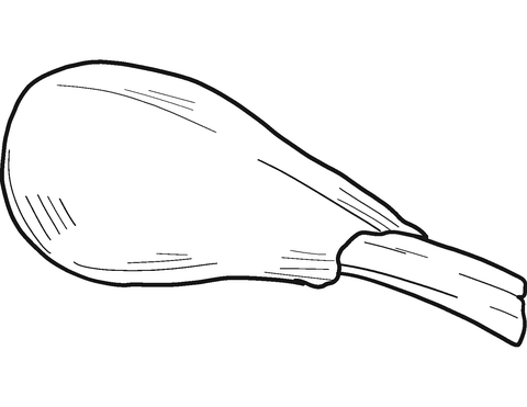 Chicken leg coloring page free printable coloring pages
