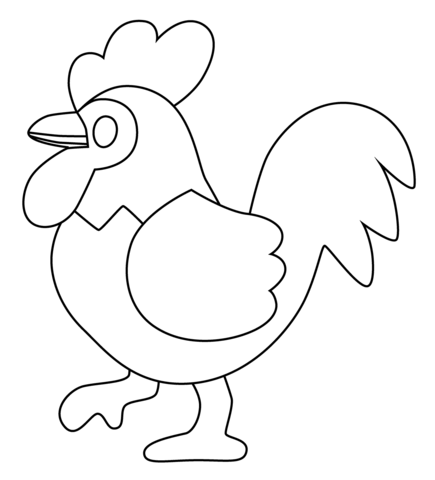 Rooster emoji coloring page free printable coloring pages