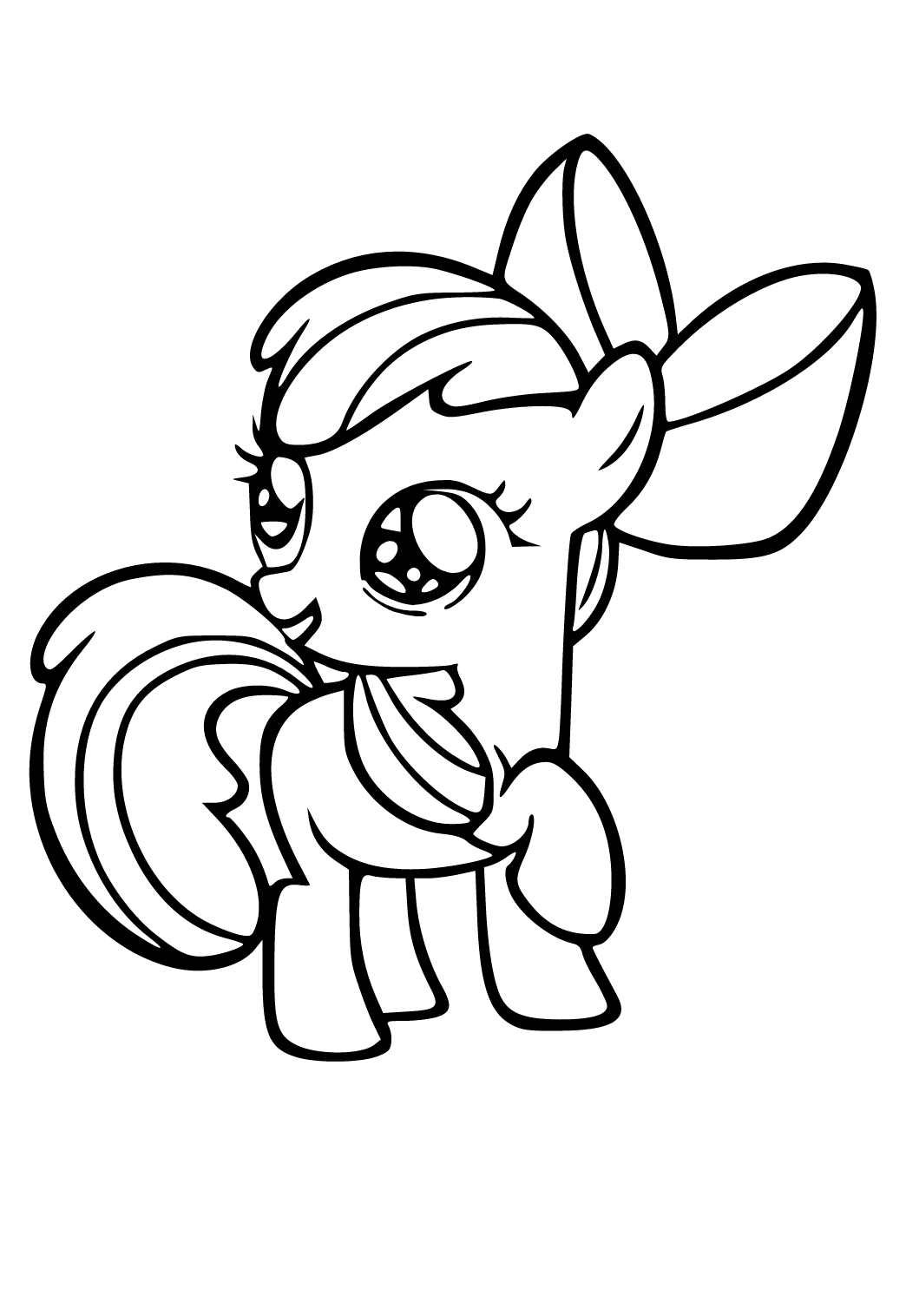 Free printable my little pony baby coloring page sheet and picture for adults and kids girls and boys