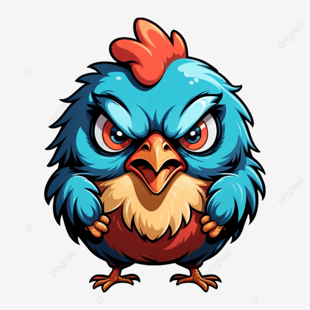 Cute angry chicken illustration vector chicken cartoon angry png transparent image and clipart for free download