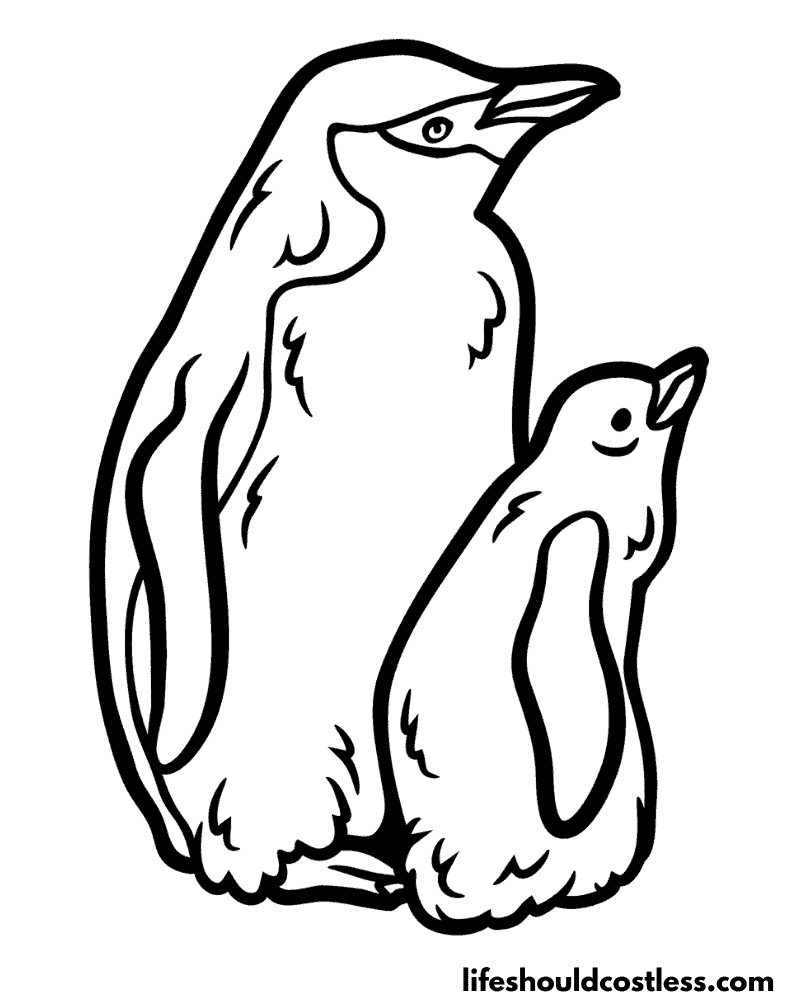 Penguin coloring pages free printable pdf templates