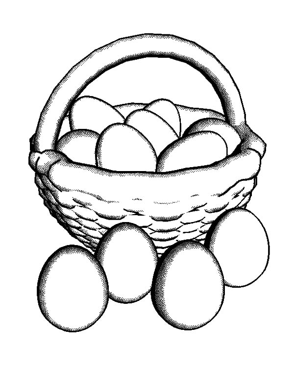 Put all chicken egg in basket coloring pages chicken eggs coloring pages coloring eggs