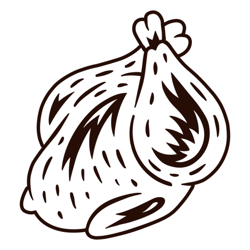 Chicken filled stroke contrast png svg design for t