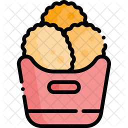 Chicken nuggets icons