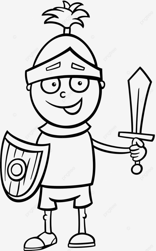 Nião disfrazado de caballero pãgina para colorear bola de armadura divertida vector png gracioso armadura pelota png y vector para dcargar gratis