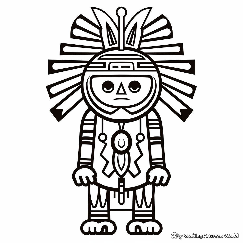 Kachina doll coloring pages