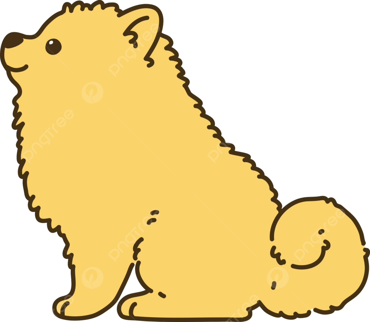 Pomeranian outline png transparent images free download vector files