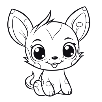 Cute and cute cartoon puppy coloring pages outline sketch drawing vector car drawing cartoon drawing wing drawing png and vector with transparent background for free download