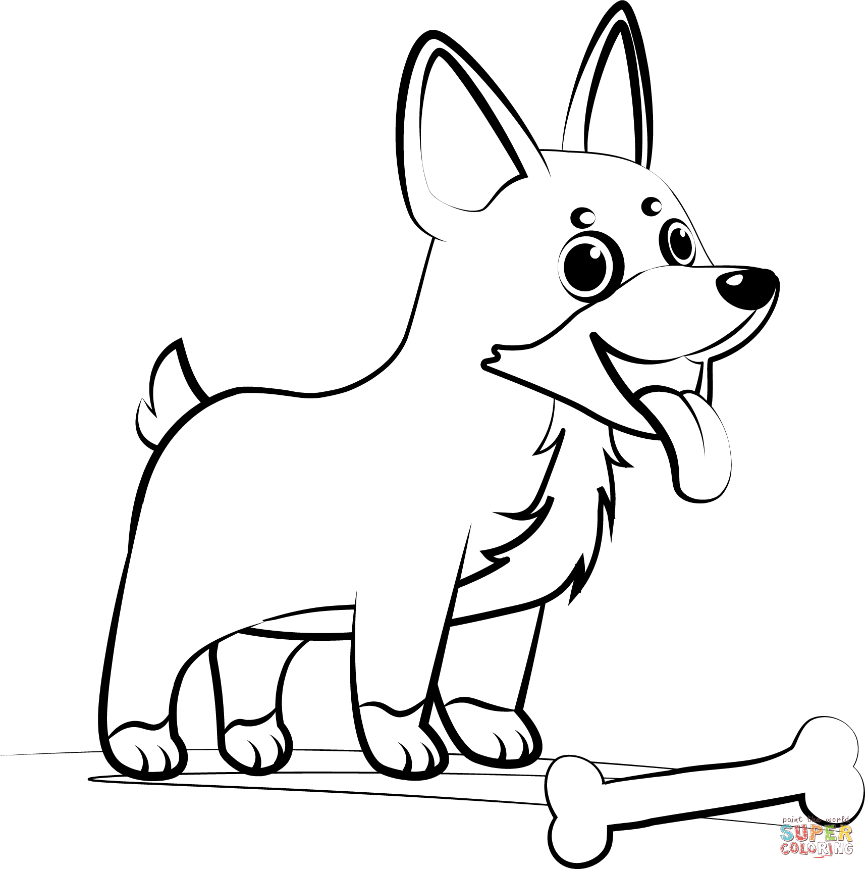 Kelpie puppy coloring page free printable coloring pages