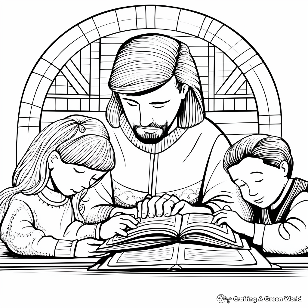 Lords prayer coloring pages