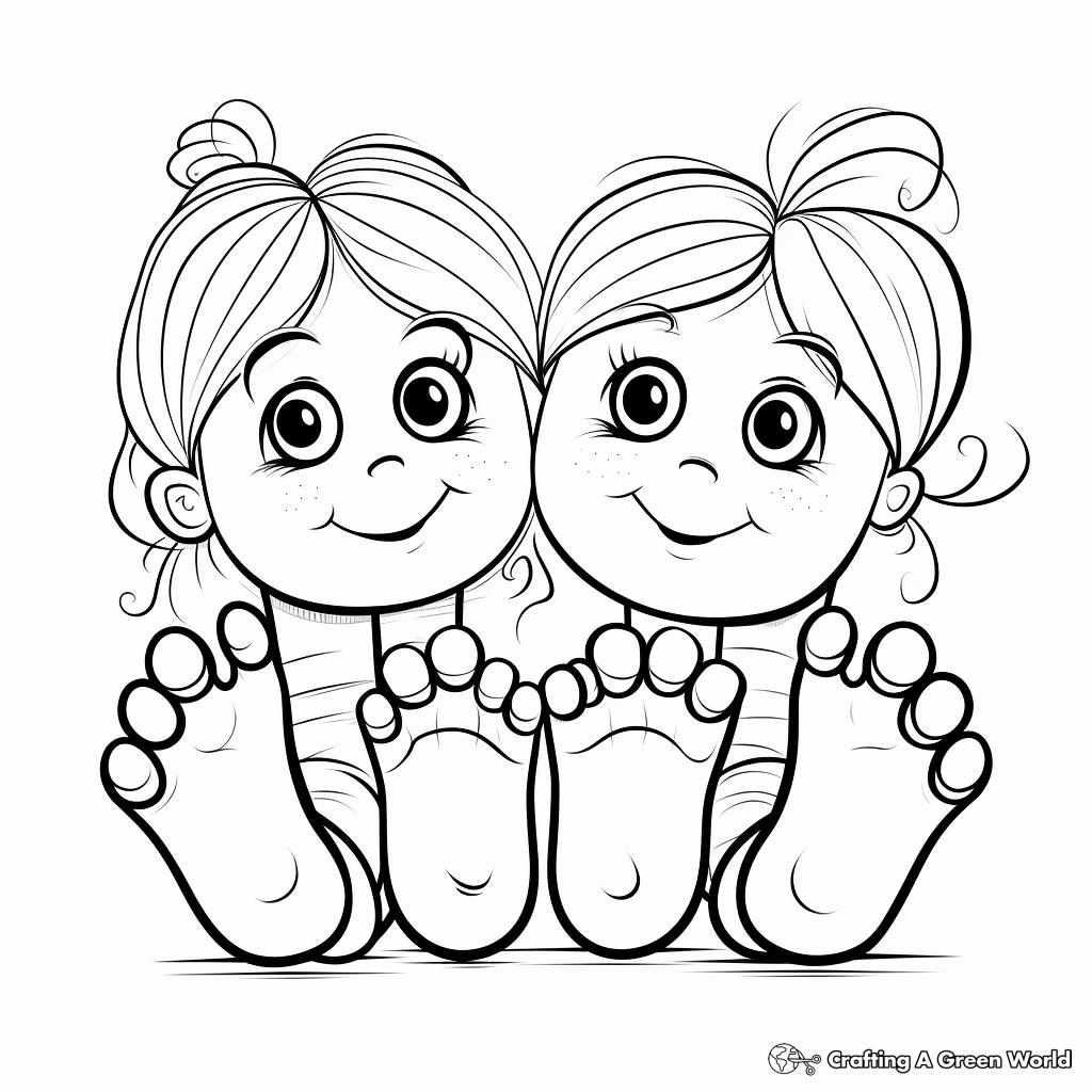 Toes coloring pages