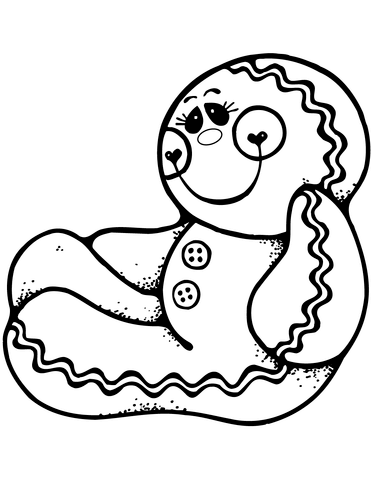 Gingerbread man coloring page free printable coloring pages