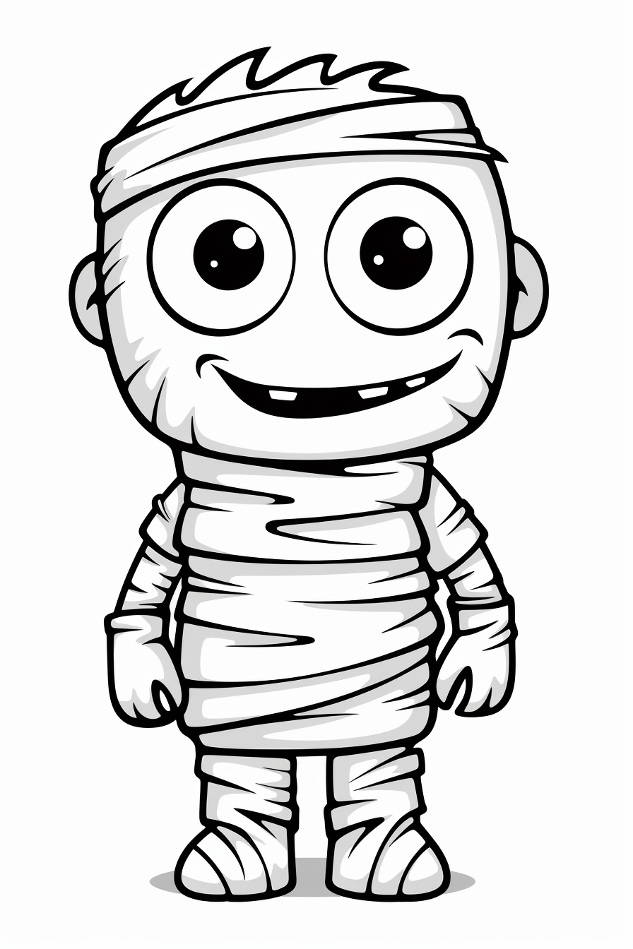 Kids halloween coloring book prompts midjourney