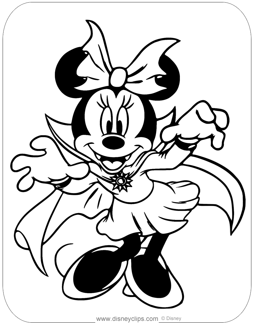 Disney halloween coloring pages
