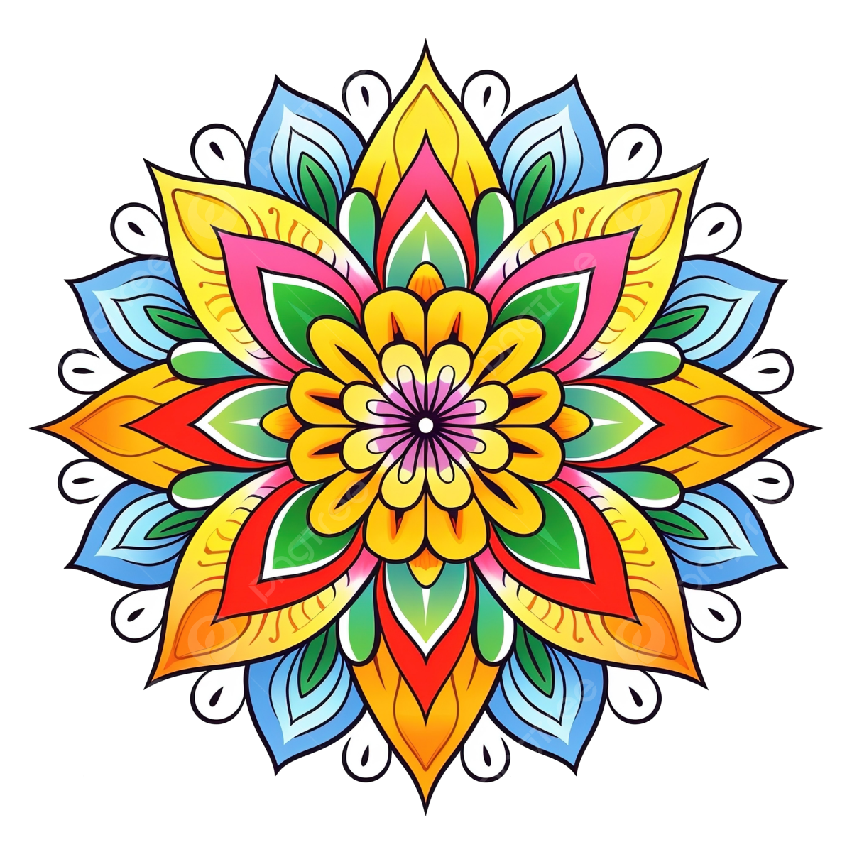 Mandala for kids mandala coloring mandala black and white png transparent image and clipart for free download