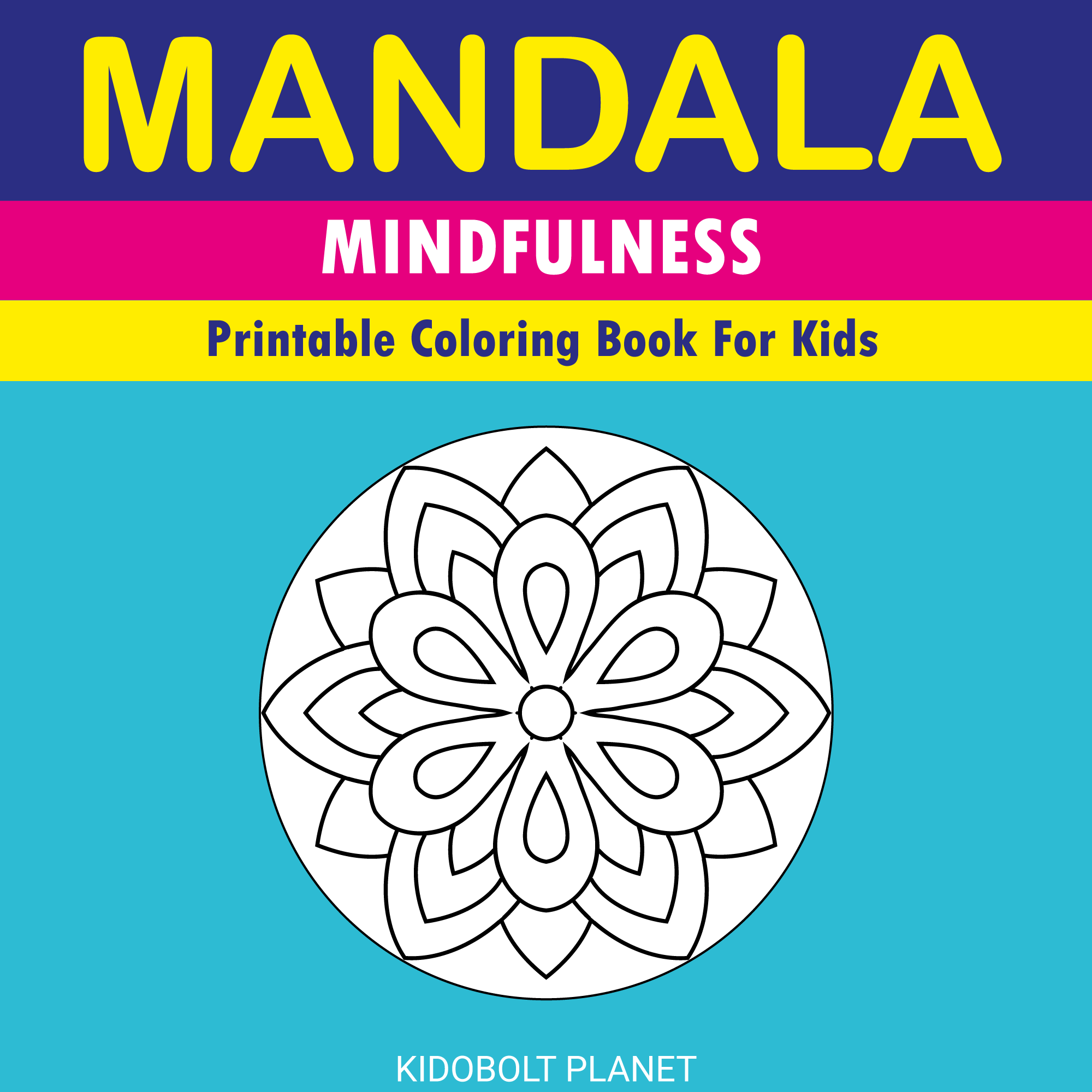 Mindfulness mandala printable coloring book made by teachers